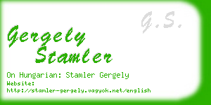 gergely stamler business card